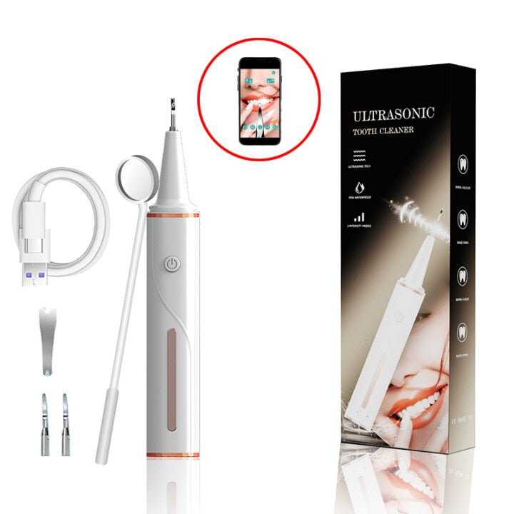 Electric Ultrasonic Dental Calculus Remover Visible Wifi Bluetooth Irrigator USB Rechargeable Teeth Whitening Scaler for Home