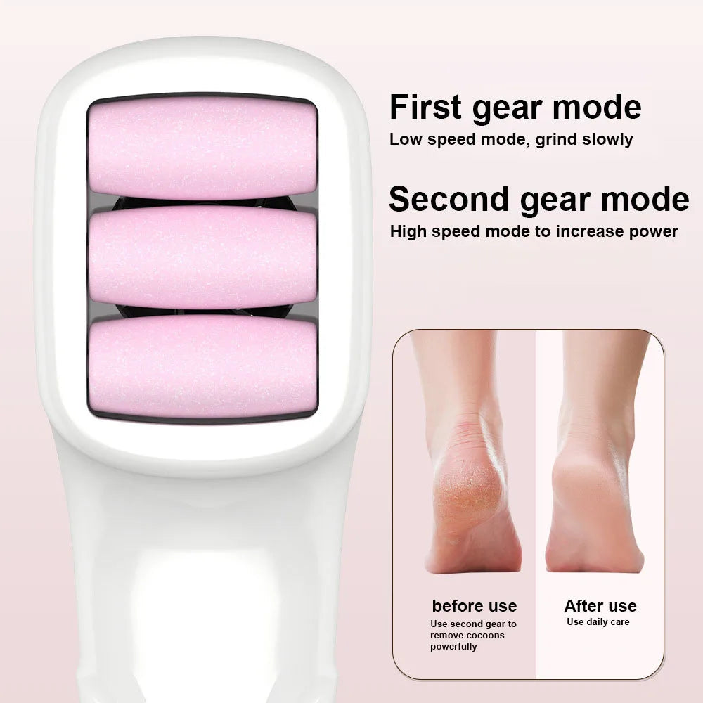 Professional Electric Foot Dead Skin Remover Long Handle Foot File Callus Remover Exfoliating Heels Grinder Pedicure Tools
