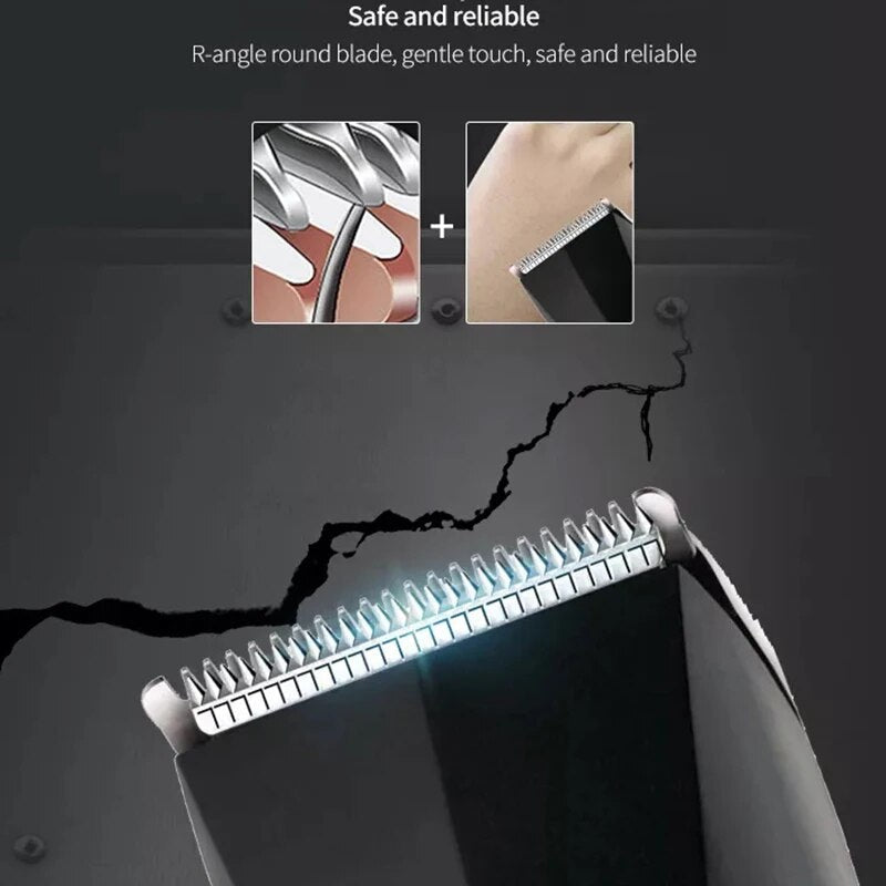 3-in-1 Multifunctional Men Electric Reciprocating Shaver Hair Trimmer Rechargeable Hair Clipper Nose Ear Hair Trimmer