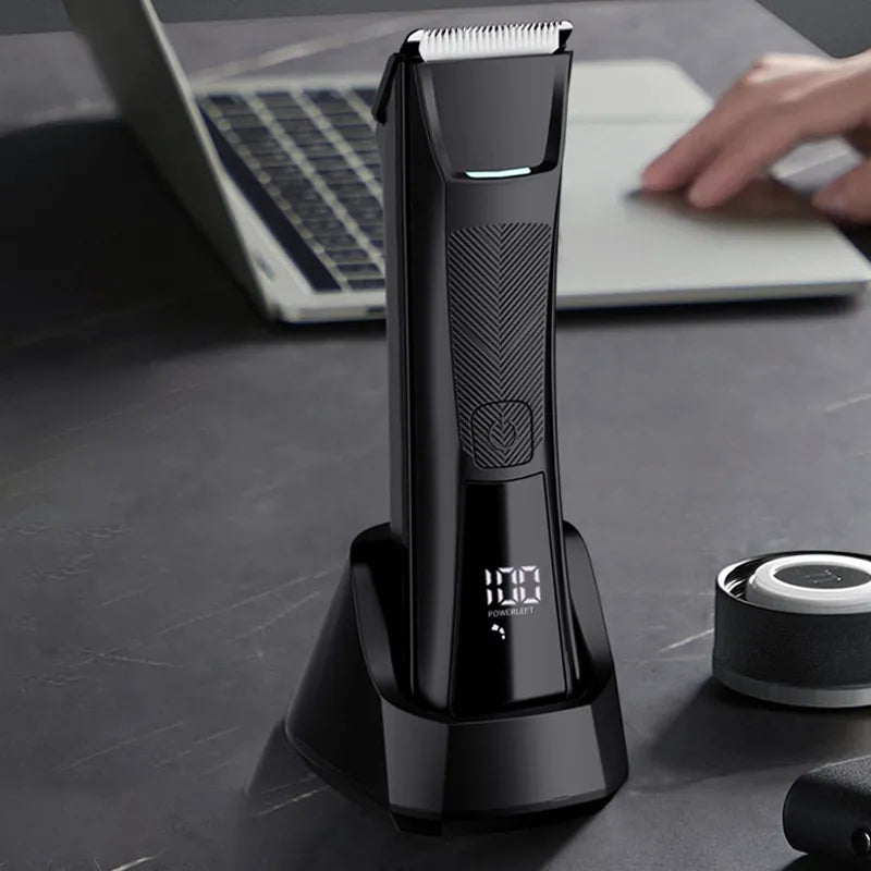 Body Hair Trimmer for Men Groin  Electric Manscaper Pubic Hair Remover Epilator Chest Grooming Clippers Waterproof Men's Shaver