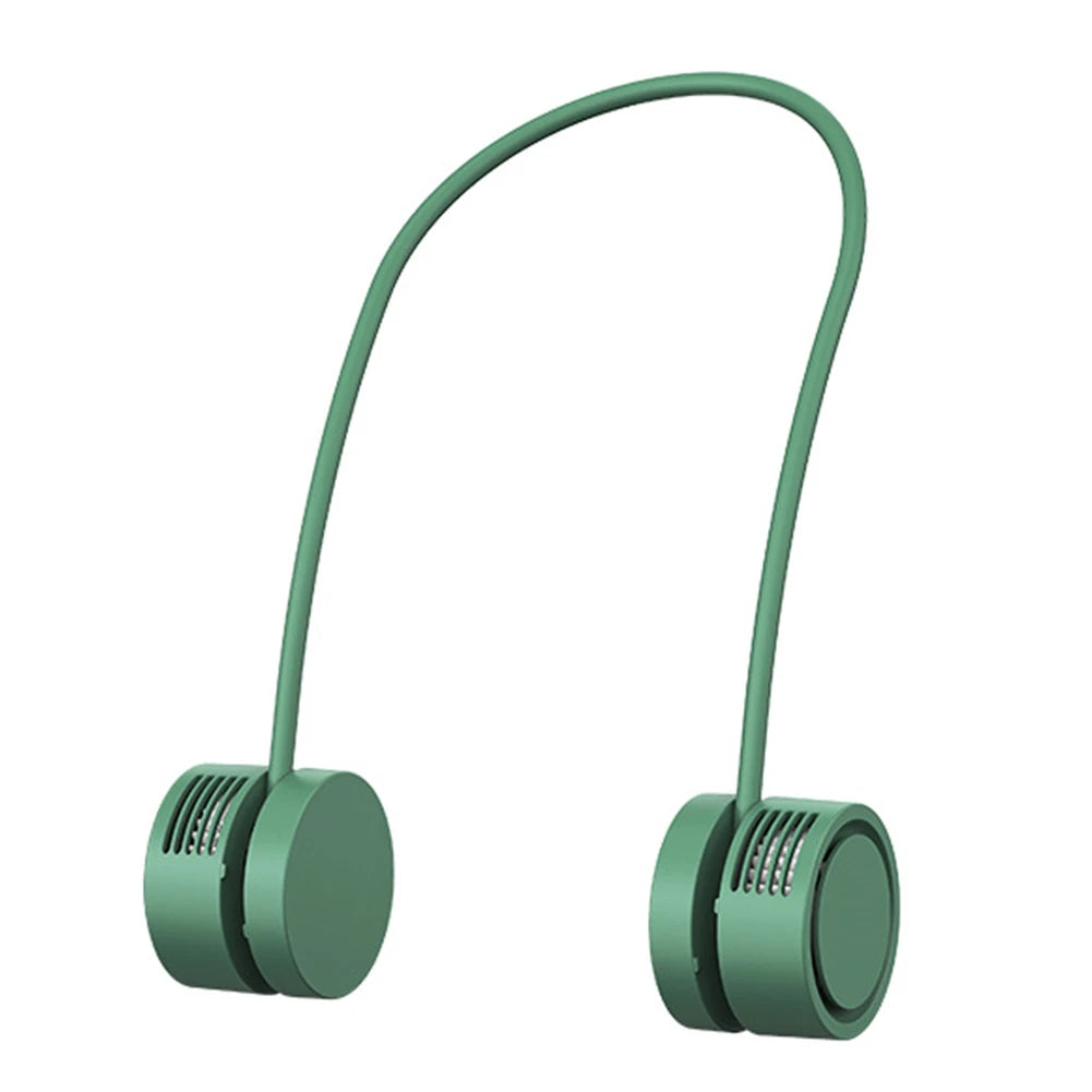 Portable Hanging Neck Fan Outdoor Wearable Air Conditioner Fan Humidifier Bladeless USB Chargeable Sports Cooling Fan