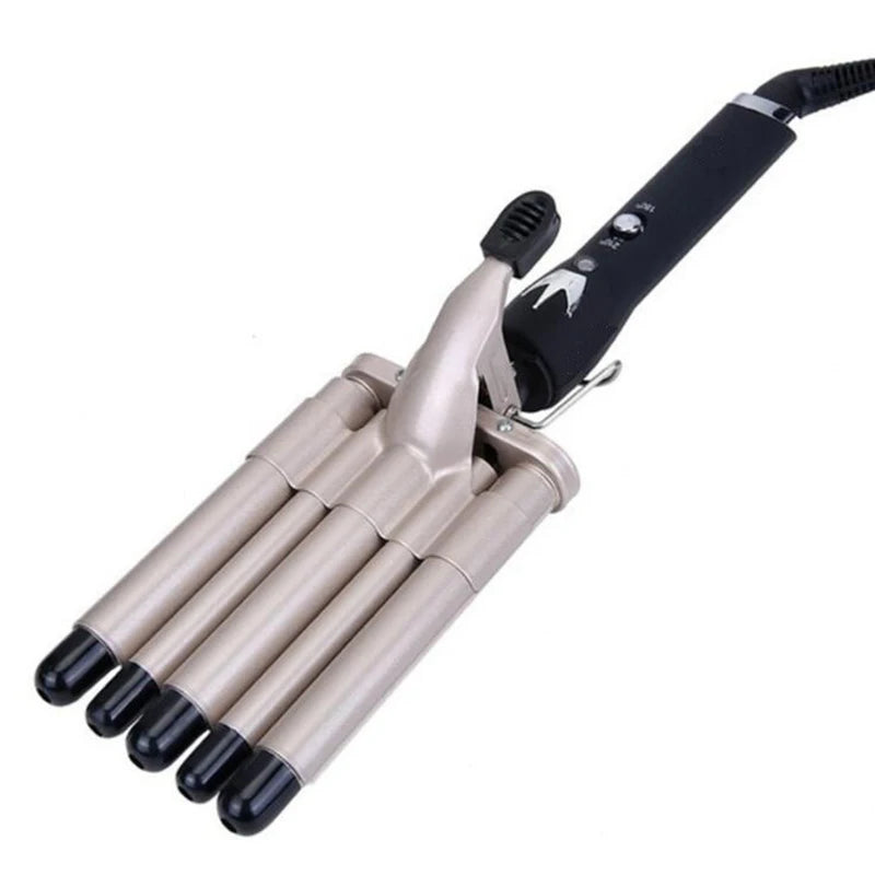 Hair Curling Iron Ceramic Crimpers Wavers Curler Wand Fast Heating five Barrels Hair Waver Tools