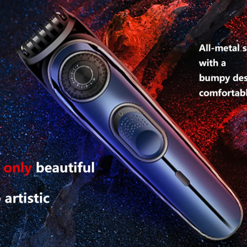 Men's Hair Trimmer Adjustable Usb Rechargeable Electric Beard Carbon Steel Men Professional Trimmer Home Styling