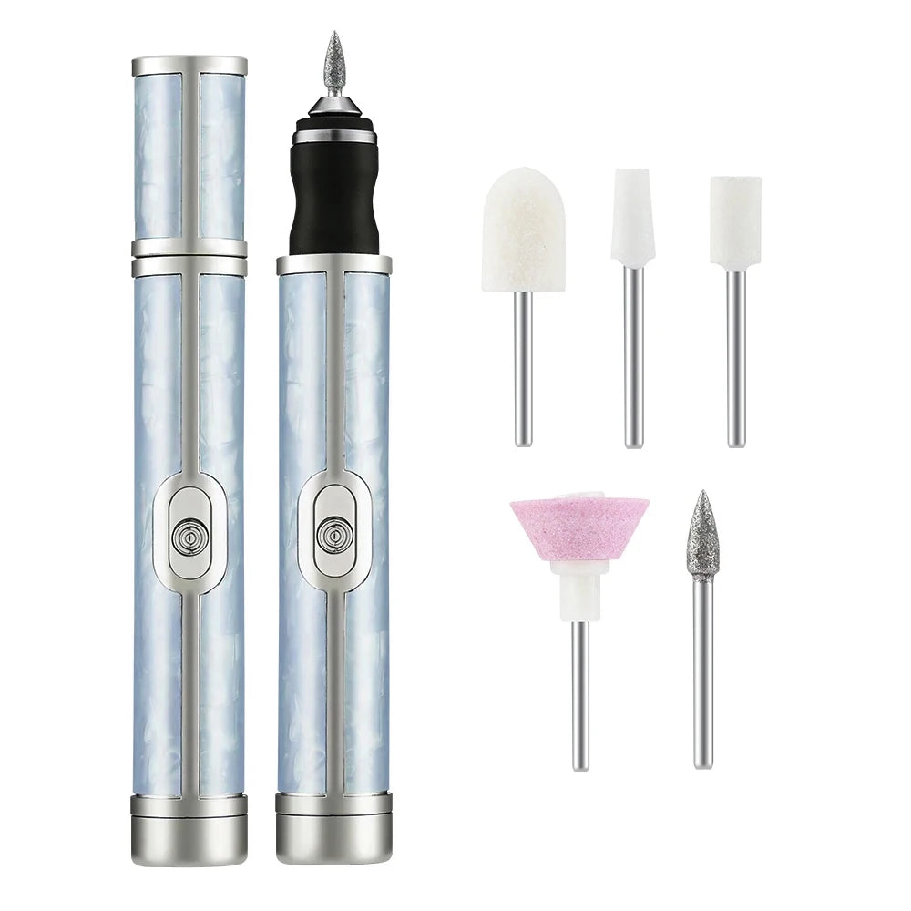 Cordless Nail Drill Machine Manicure Drill Polisher Cuticle Nail Drill Equipment Nail E-File Nail Grinding Machine Set