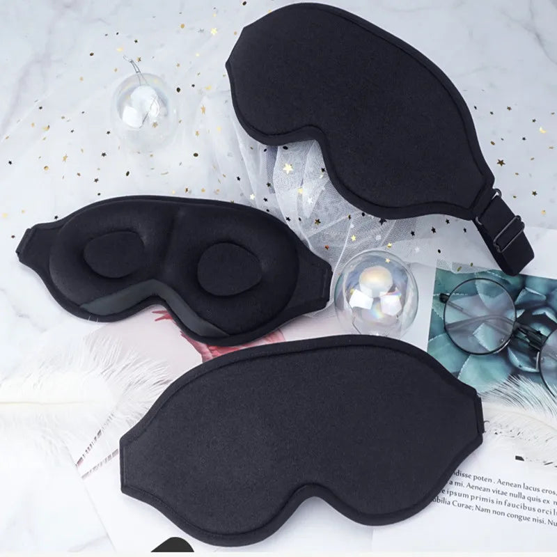 3D Portable Soft Eye Mask Black Fast Sleeping Eye Shade Cover Eye Masks Shade Patch Women Men Travel Sleeping Eye Mask
