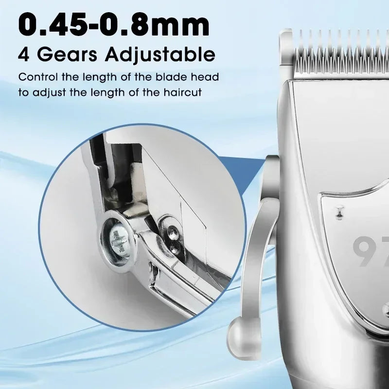Hair Trimmer for Men Metal Body  Hair Clipper LCD Digital Display Men's Oil Engraving Electric Razor Set