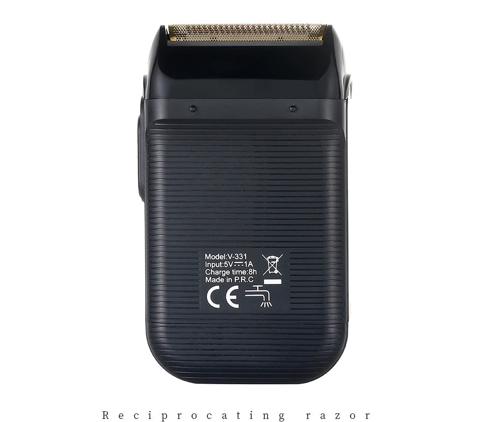 Electric Shaver for Men Twin Blade Waterproof Reciprocating Cordless Razor USB Rechargeable Shaving Machine Barber Trimmer