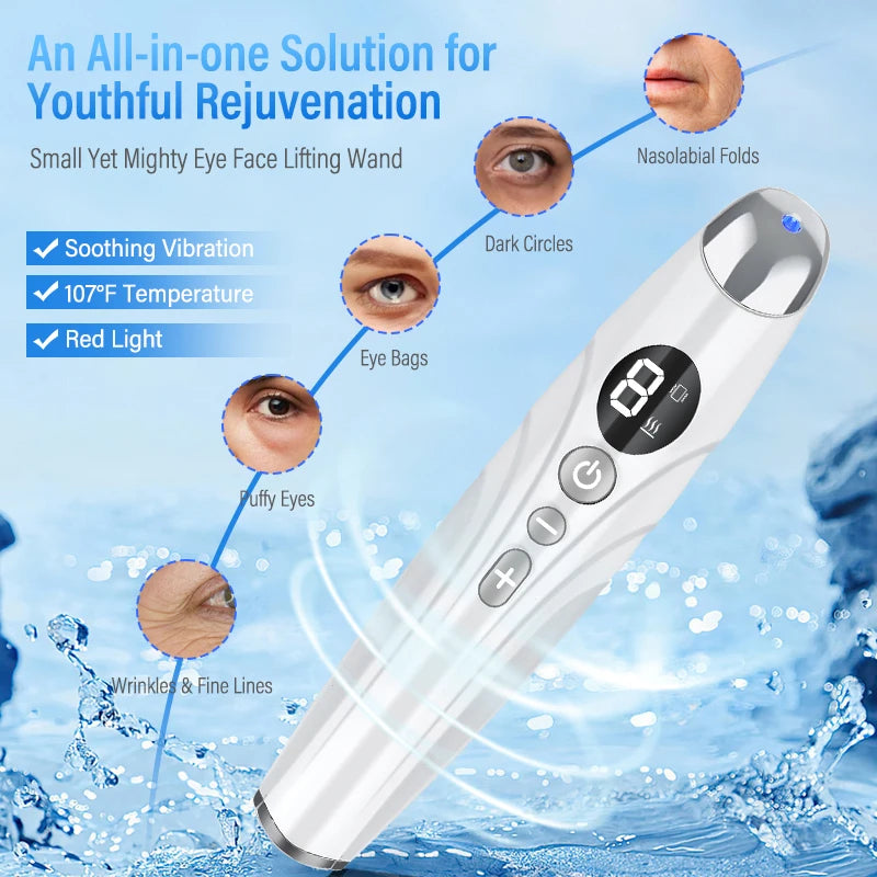 Eye Beauty Equipment LED Phototherapy Vibration Heating Anti Aging Massage Diminishing Dark Circles Eye Lines Eye Bags