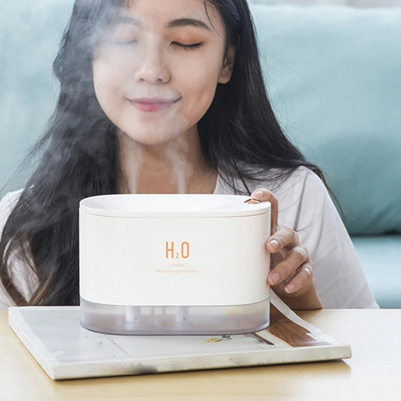 Air Humidifier H2O Ultrasonic Diffuser 1000ML Large Capacity Long Time Wireless Differential