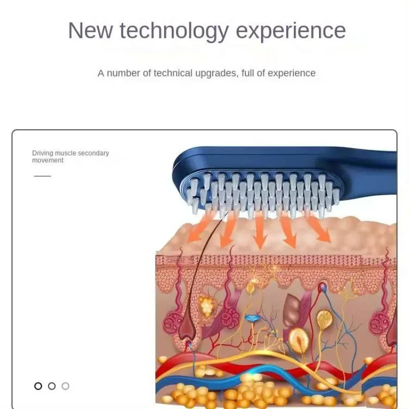 Electric Scalp Massage Comb Red and Blue Light Head Massager Hair Growth Device Healthy Hair Massage Comb