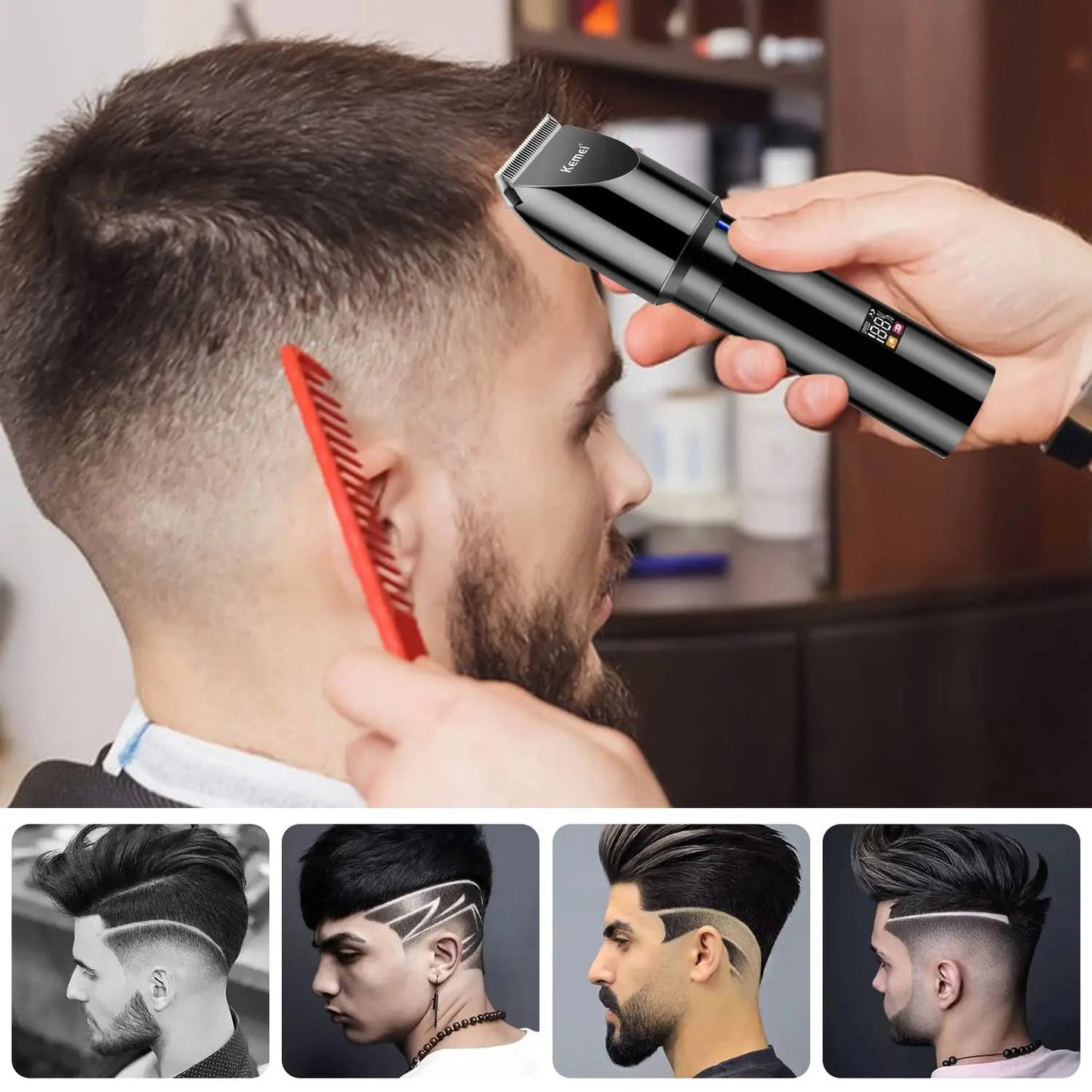 Electric Hair Clipper Machine Rechargeable Kid Hair Clipper Tool Grooming Wireless Hair Clipper