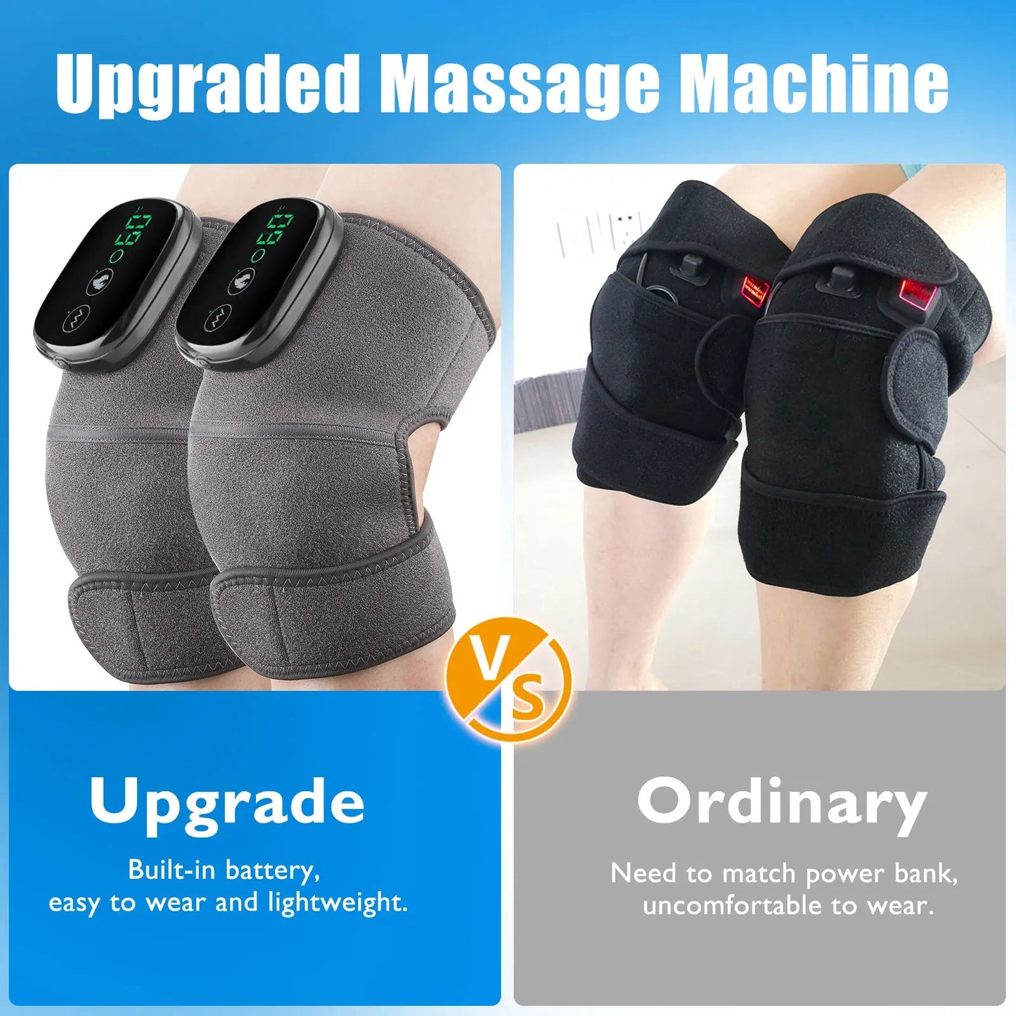 Electric Heating Knee Massager Far Infrared Joint Elbow Knee Pad Vibration Massage Knee Pain Relief Health Care