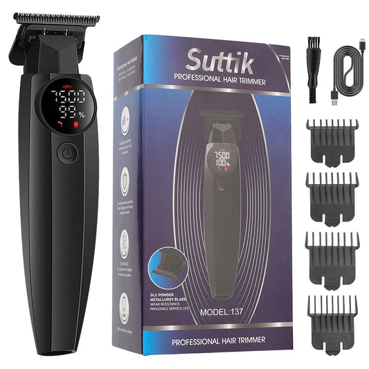 Professional Electric Beard Hair Clipper 10W High Power Rechargeable Hair Trimmer for Men Barber Hair Cutting Machine