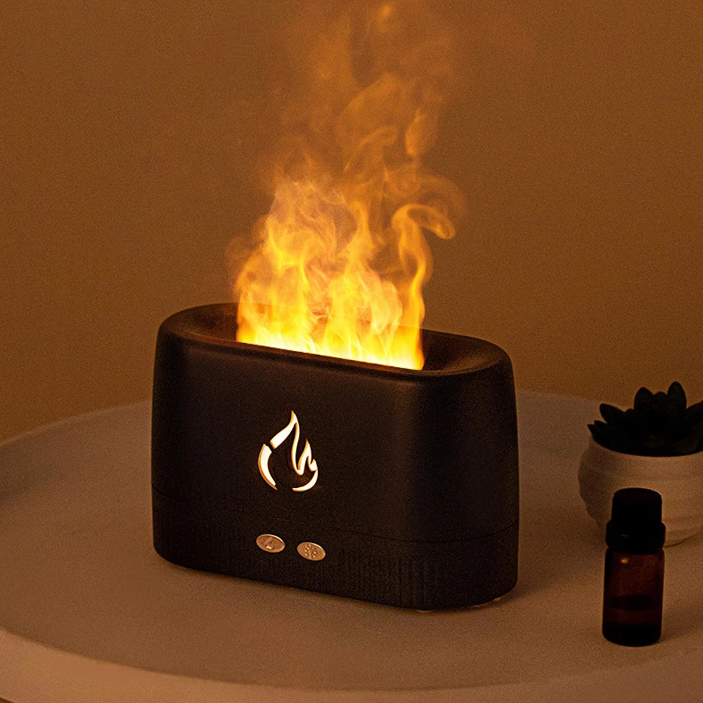 Flame Aromatherapy Machine Humidifier Home Office Hotel Essential Oil Diffuser Humidifier