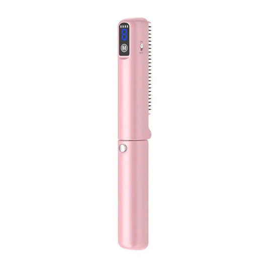Portable Hair Styling Tool Hair Straightening Comb Portable Hot Brush Foldable Hair Straightener Comb with Fast for Travel