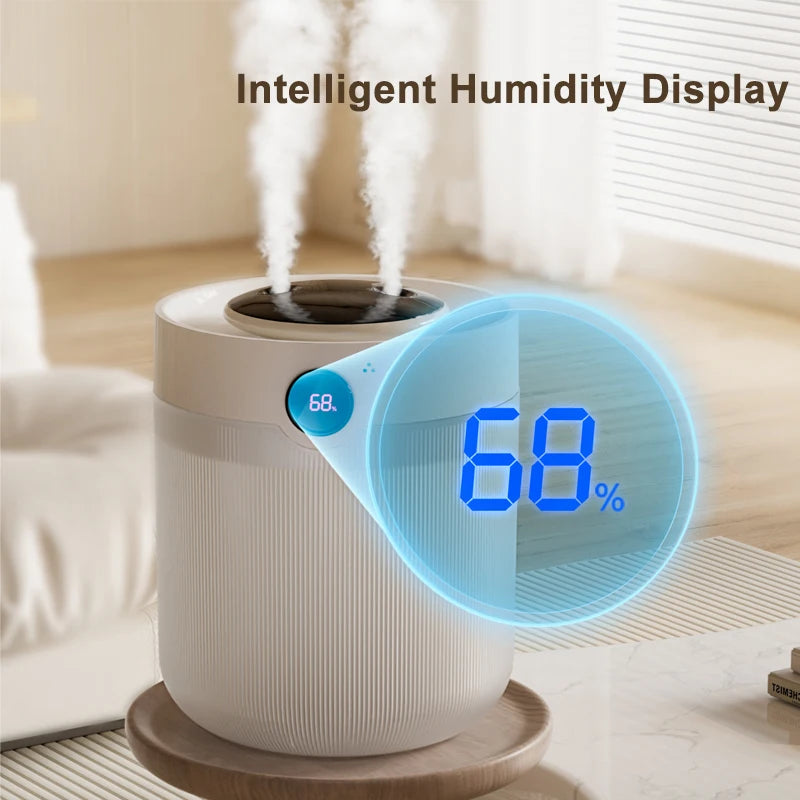 2000ML Large Capacity Double Spray Humidifier Atomizer USB Home Mute Bedroom Office Desk Night Light Digital Display Humidifier