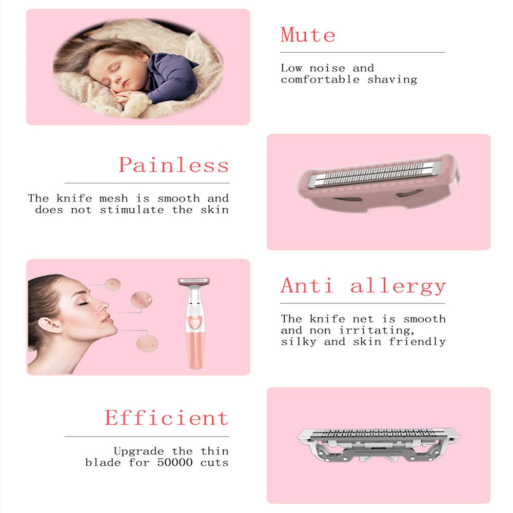 Electric Hair Removal Shaver Razor Feet Epilator Hand Foot Arm Facial Depilator Underarm Bikini Hair Remover Machine