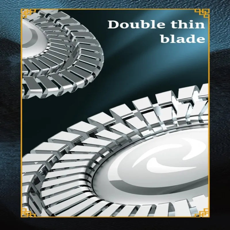 7-Blade Professional Beard Hair Electric Shaver for Men Rechargeable Head Electric Razor Bald Shaving Machine Metal Shell