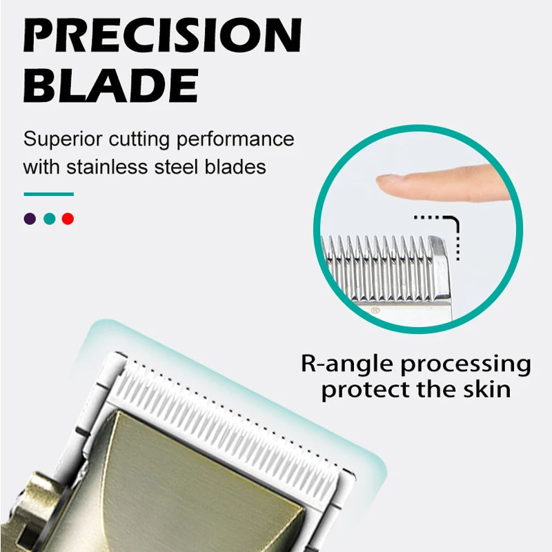 Professional All Metal Cordless Hair Trimmer For Men Electric Beard & Hair Clipper Rechargeable Hair cut Machine