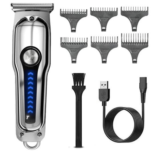 Cordless Hair Trimmer Mini Hair Cutting Kit with 6 Guide Combs Portable USB Rechargeable Haircut Clippers for Men Women Kids
