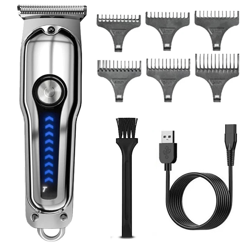 Cordless Hair Trimmer Mini Hair Cutting Kit with 6 Guide Combs Portable USB Rechargeable Haircut Clippers for Men Women Kids