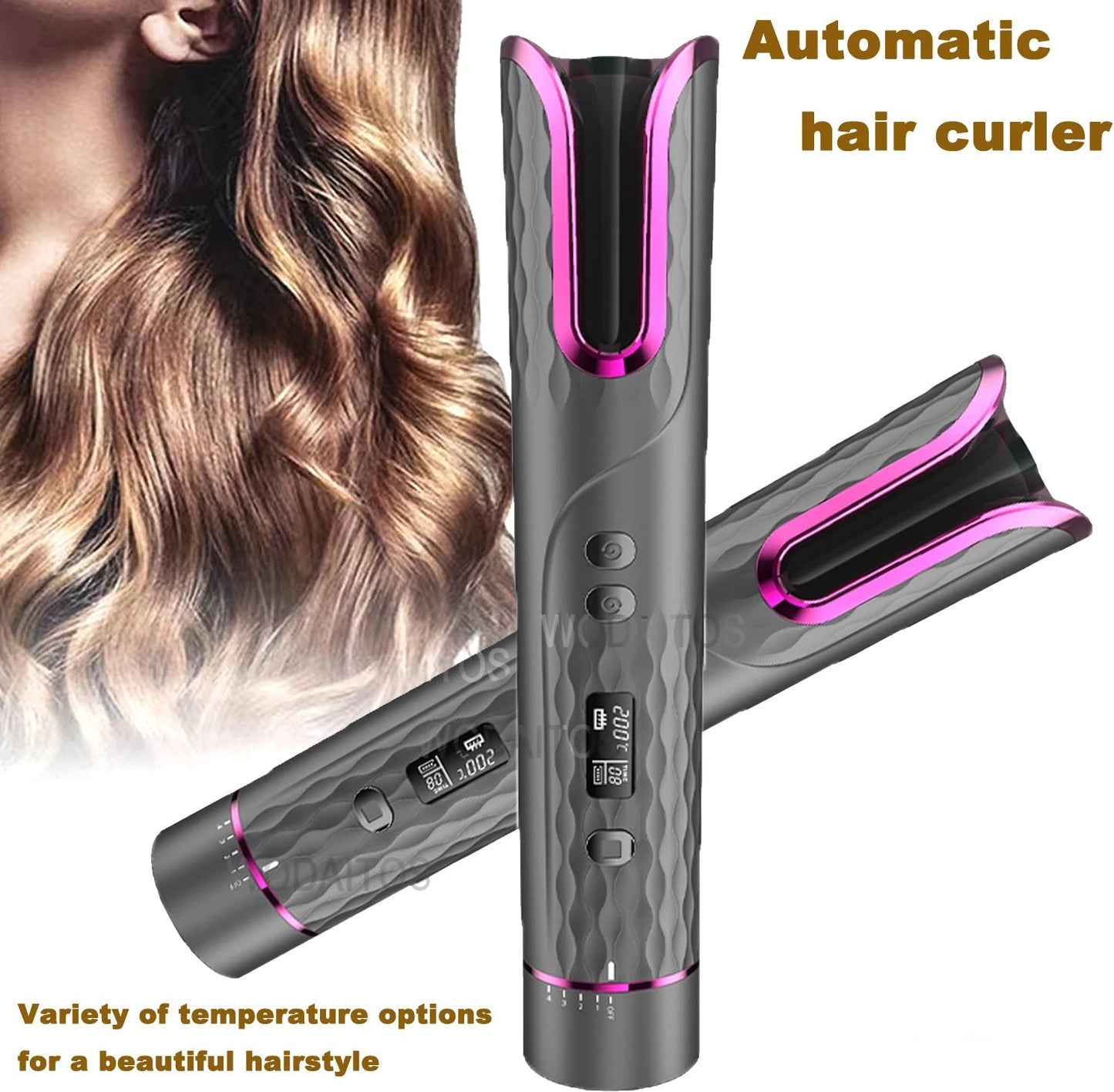 Automatic Hair Curler Electric Wireless USB Charging Portable Non-Hurt Curling Iron Home Hairdresser Styling Tool