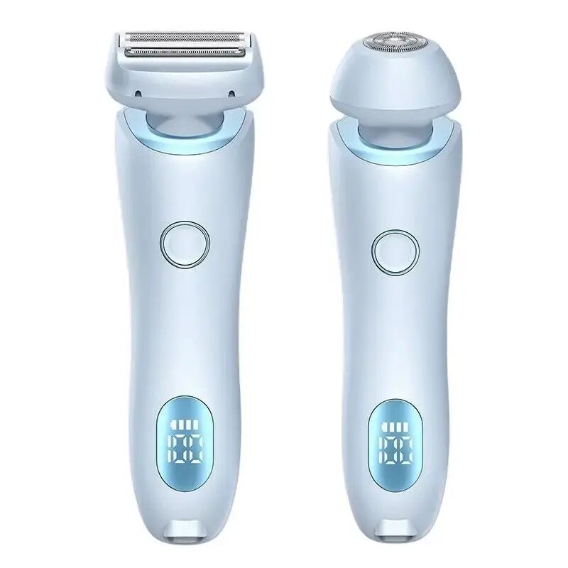2 In 1 USB Electric Epilator Hair Removal Device Shaver for Women Waterproof Replaceable Blade Bikini Razor Lady Body Shaver