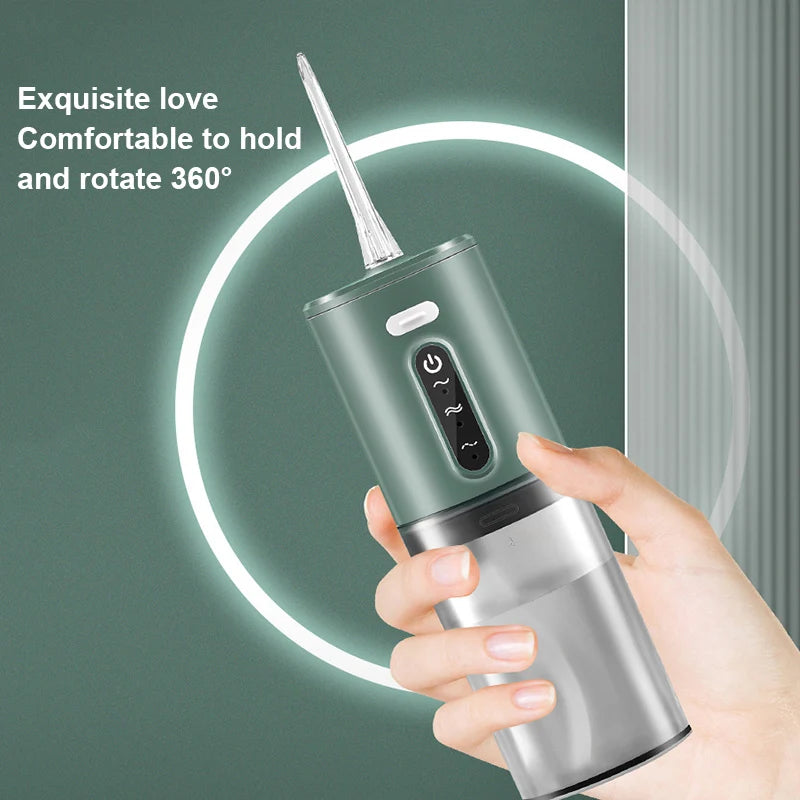 Oral Irrigator Portable IPX7 Waterproof Charge 3 Modes Teeth Cleaner Pulse Dental Handheld Water Jet Flosser Oral Cleaner