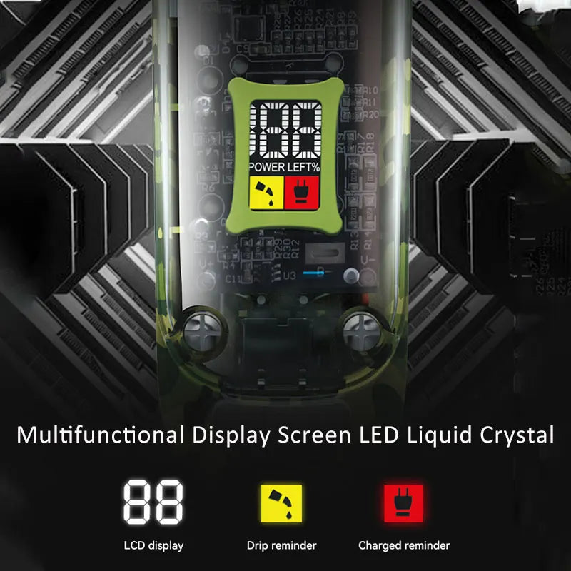 Professional Hair Clipper Adjustable Hair Trimmer For Men Cord & Cordless Electric Beard Haircut Machine Rechargeable