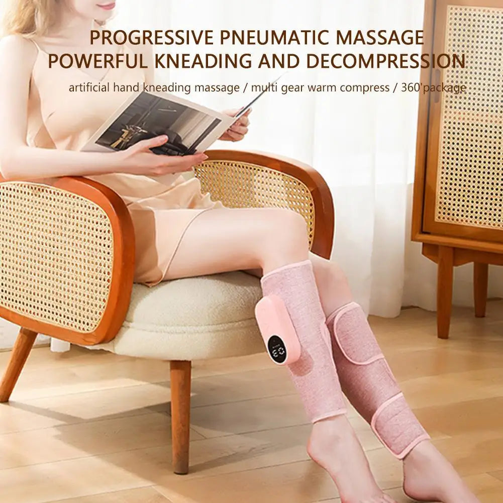 Electric Leg Massager with Heat Compression Calf Air Muscle Legs Massager Pressure Relax