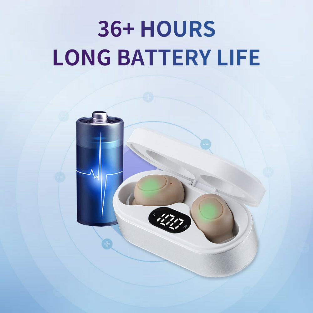 Intelligent New Style Hearing Aid Rechargeable Low-Noise Wide-Frequency One-Click Operation Sound Amplifier Deaf Hearing Aids