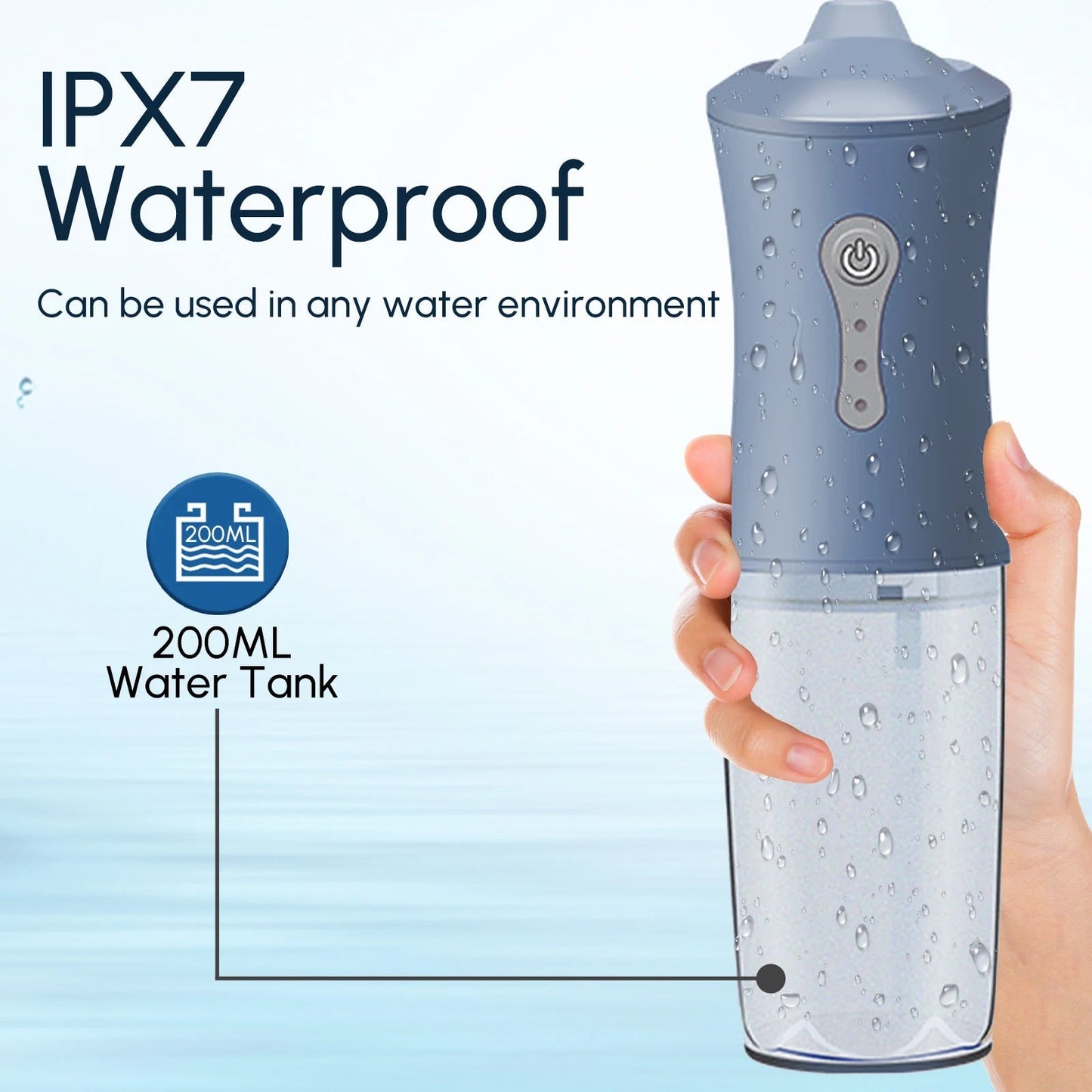 Cordless Water Dental Flosser Rechargeable Oral Irrigator Tooth Care Cleaner