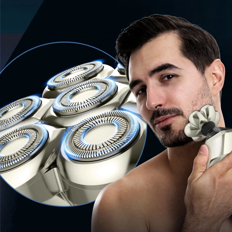 Bald Head Shavers Men Head Shavers For Men Detachable Shaver Heads, Dual-Speed Adjustable Full Grooming Kit LED Display