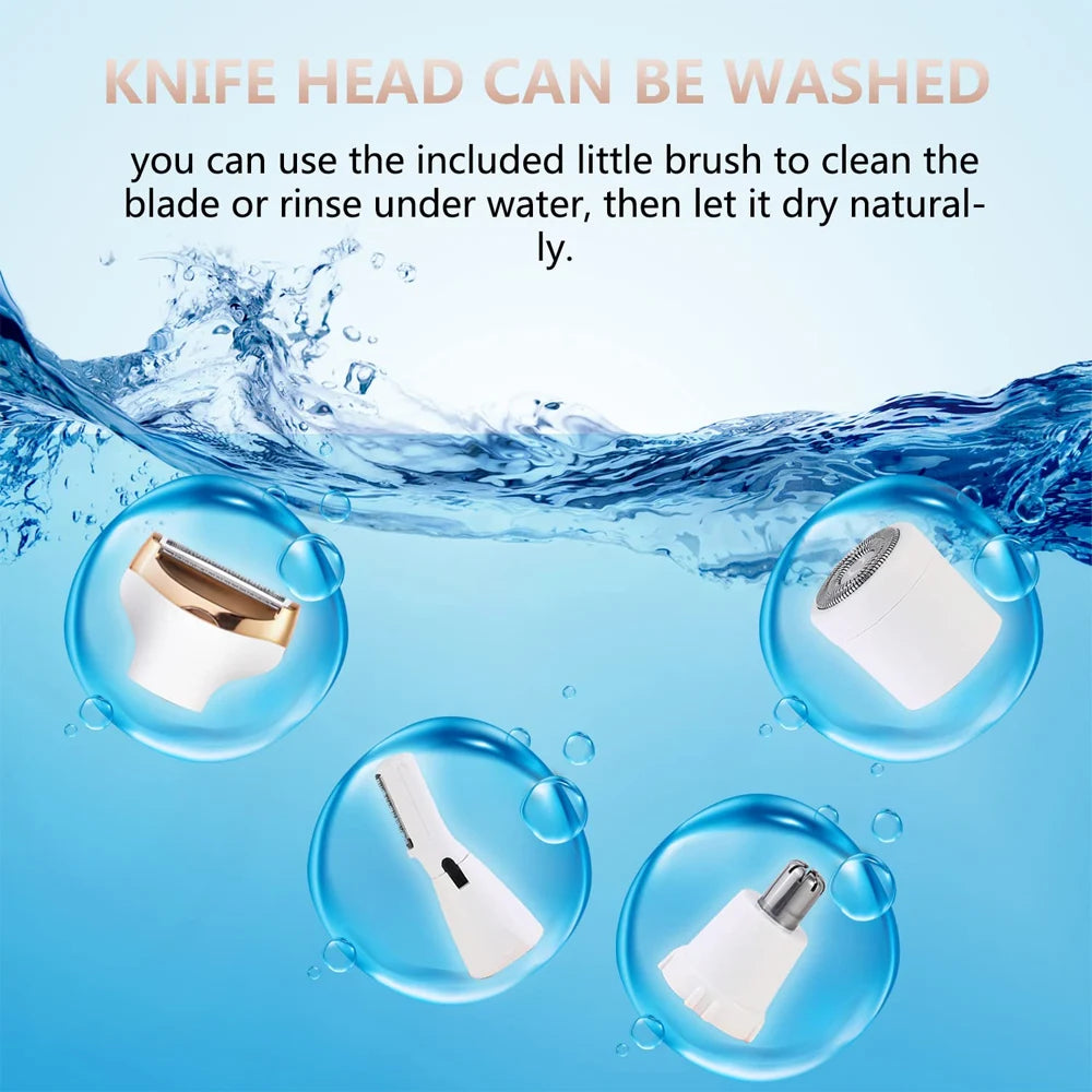 Body Epilator For Women Hair Remover Bikini Trimmer Face Hair Removal Painless Depilator Electric Shaver Eyebrow Hair Trimmer