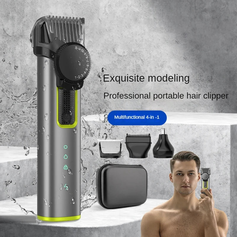 Cordless Rechargeable Hair Clipper & Trimmer Beard Trimmer For Men Adjustable Beard Trimmer With 4 Limit Combs Easy To Use
