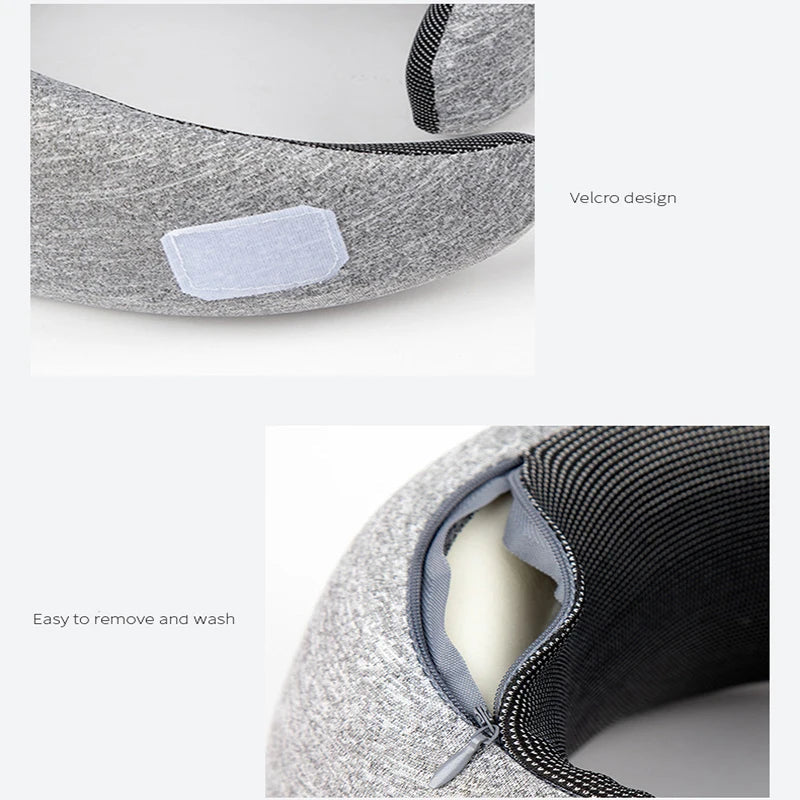 U-shaped Portable Auto Headrest Pillow Adjustable Traveling Sleeping Airplane Pillow Travel Car Neck Memory Foam Pillow Long Lasting