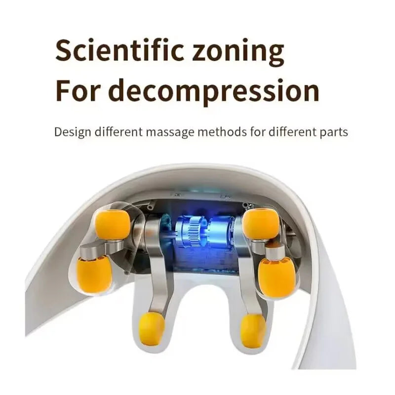 Shiatsu Massage 5D Kneading Shawl Chiropractic Back Massager Neck Shoulder Relax Pain Relief Heating Neck