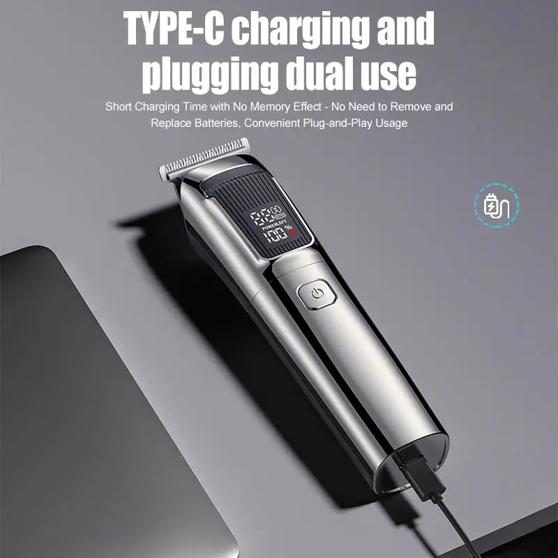 Mens IPX6 Waterproof Body Electric Shaver Beard Trimmer Nose Hair Shaver 6 in 1 Grooming Kit Clipper Bald Machine