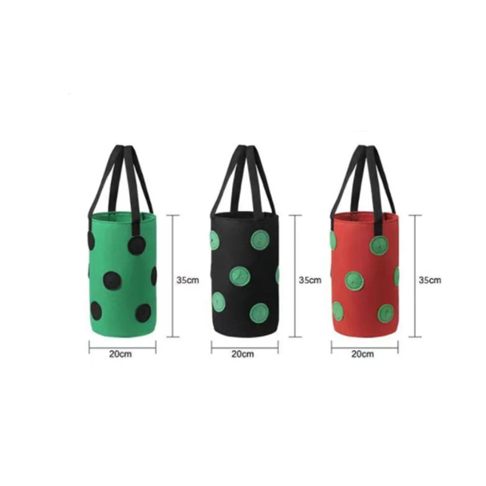 Handbags Hanging Strawberry Growing Hanging Aeration Planter Bag Suitable for Strawberry Tomato Vegetable Garden Supplies