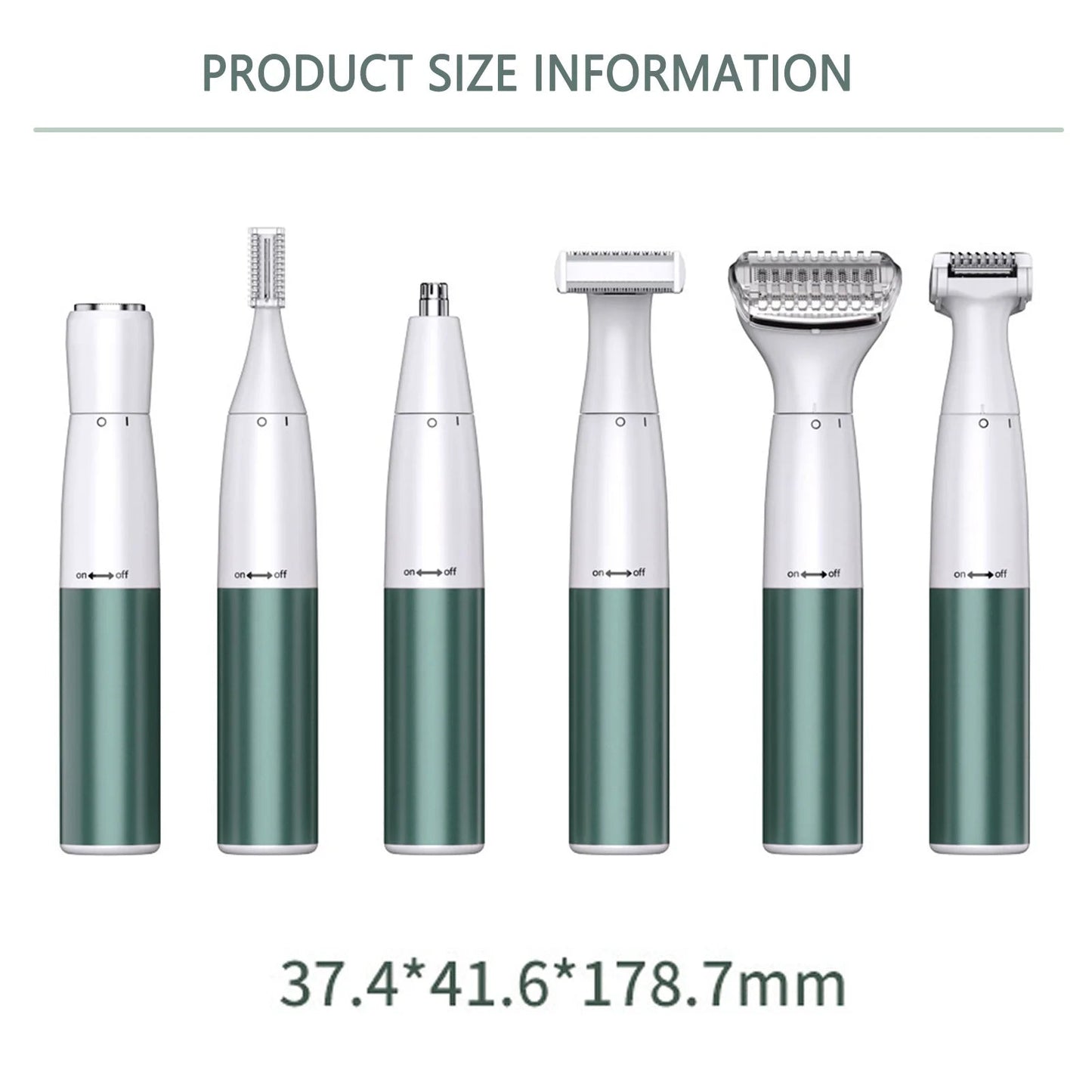 6 In 1 Electric Epilator Wireless Hair Removal Device Grooming Tools