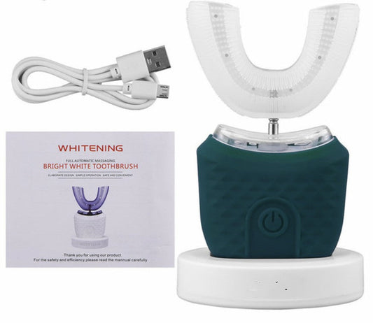 360 Degrees Automatic Electric Toothbrush Rechargeable Ultrasonic U-Type Blue light Tooth Whitening Toothbrush