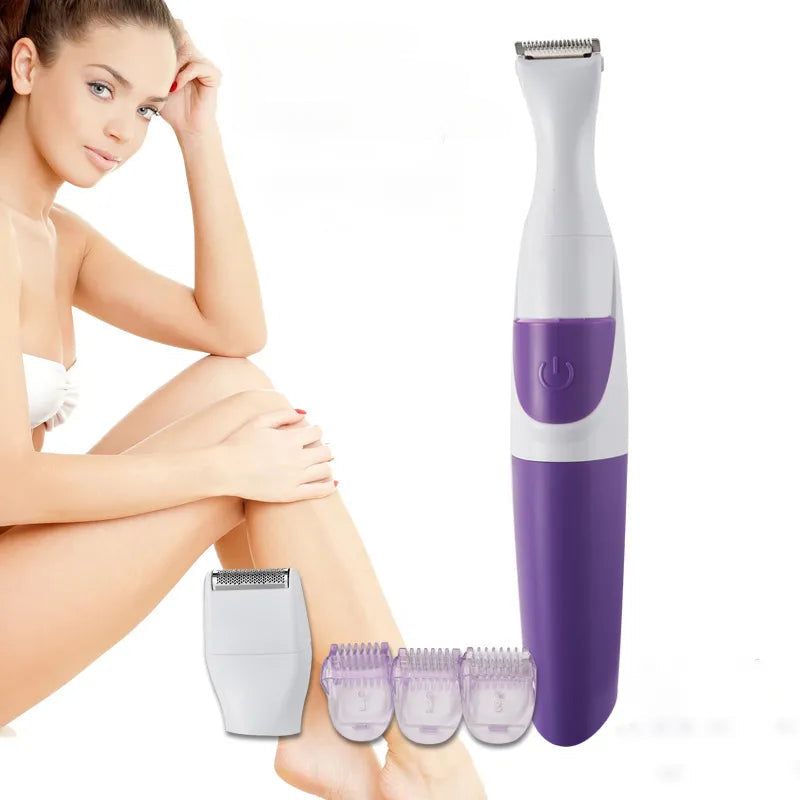 5 in1 Perfect Bikini Trimmer Kit Precision Facial Electric Hair Trimmer For Women Shaver Micro Epilator Face Body Trim Shaver