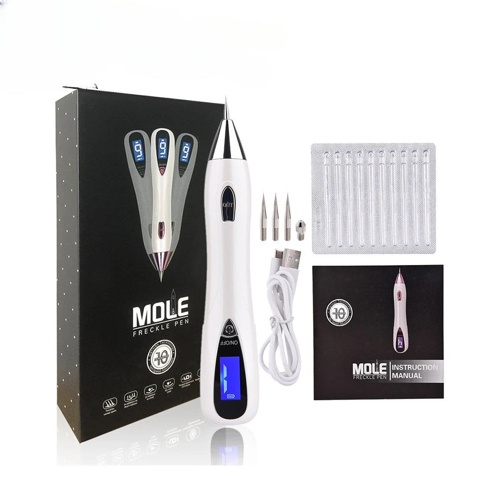 Mole Removal Pen Sweep Spot Wart Corn Dark Remover LCD Professional 9 Speed Skin Care Salon Beauty Tool