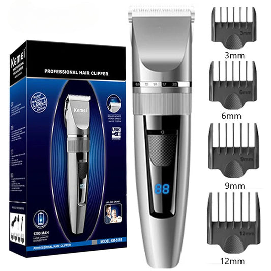Rechargeable Cordless Hair Clipper Men Grooming Professional Electric Hair Clipper Beard Haircut Edge Sketch