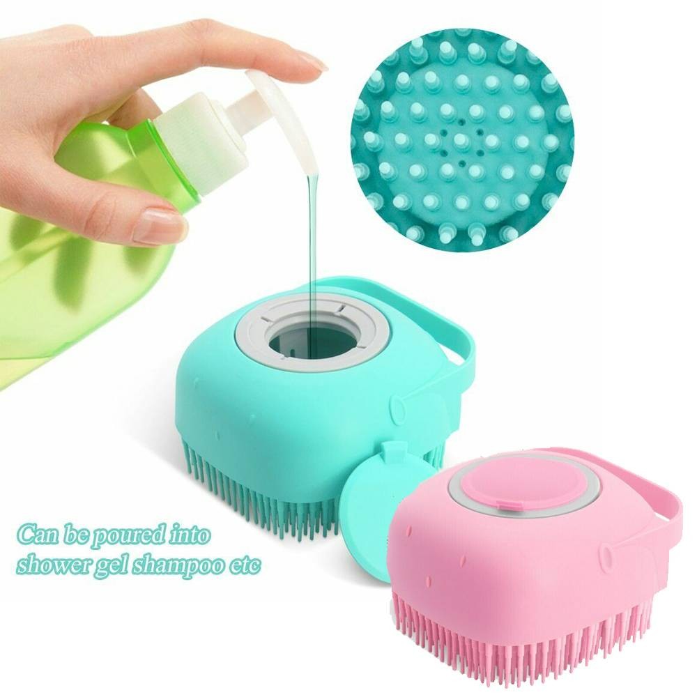 Silicond Bath Body Brush Shower Scrubber With Dispenser Soft Massager For Teenager and Pet