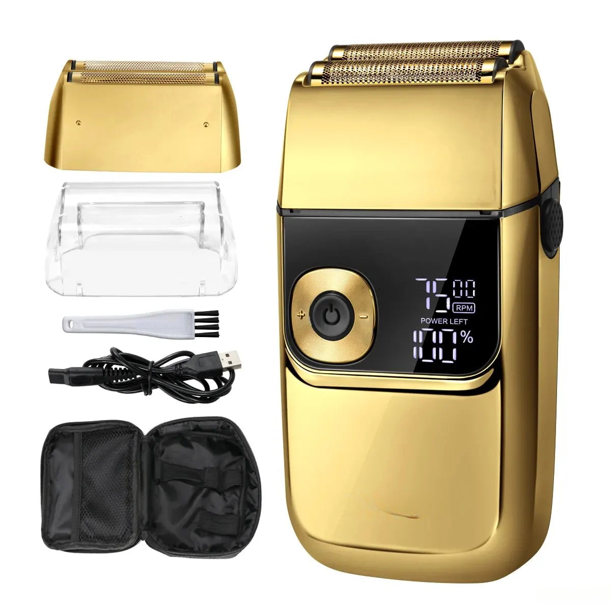 Double Foil Professional Electric Shaver for Razors Head for Bald Barber Supplies Hair & Beard Trimmer Cordless