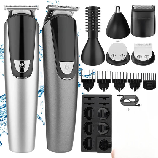6 in 1 Changing Head Electric Clippers Household Men's Multifunctional Electric Shaver Nose Hair Clipper Set