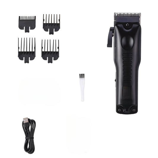 8W Barber Hair Clipper Fade Blade Hair Trimmer Men Rechargeable Cordless Electric Taper Hair Cutting Machine LCD Display
