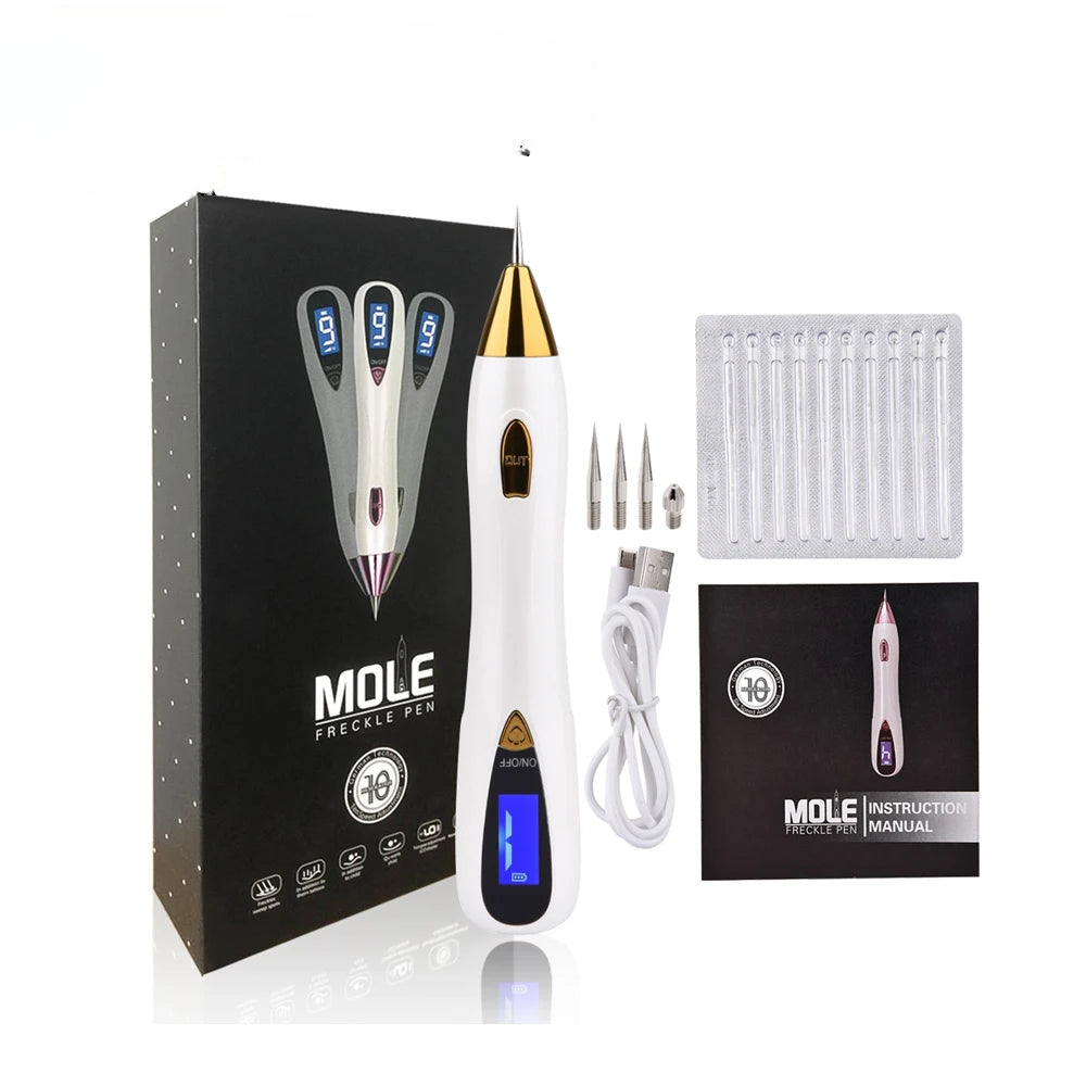 Mole Removal Pen Sweep Spot Wart Corn Dark Remover LCD Professional 9 Speed Skin Care Salon Beauty Tool
