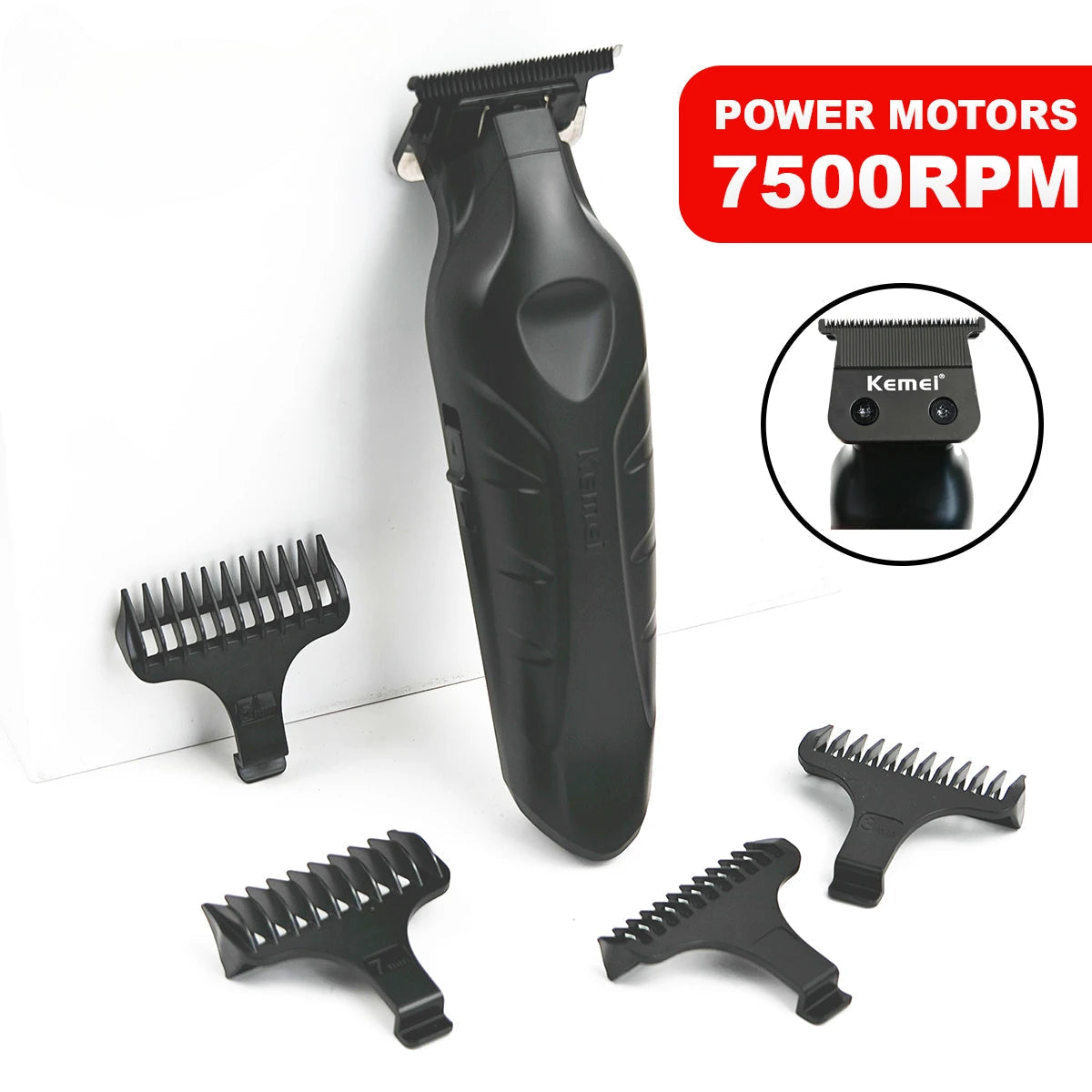 Professional Hair Trimmer 7500RPM Motor Barber Finish Machine Powder Metallurgy Ceramic Blade Salon Oil Head Hair Clipper